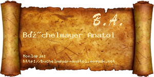 Büchelmayer Anatol névjegykártya